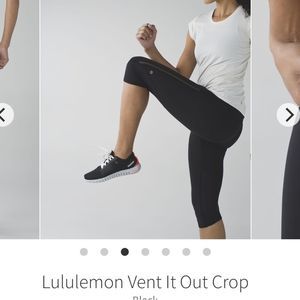 LULULEMON vent it out crop SIZE 2